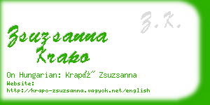 zsuzsanna krapo business card